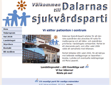 Tablet Screenshot of dalarnassjukvardsparti.se